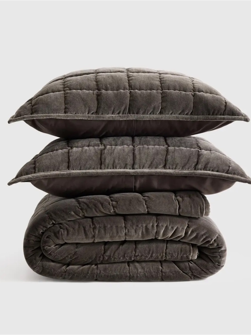 Quince Cotton Velvet Box Quilt Set King/Cali King